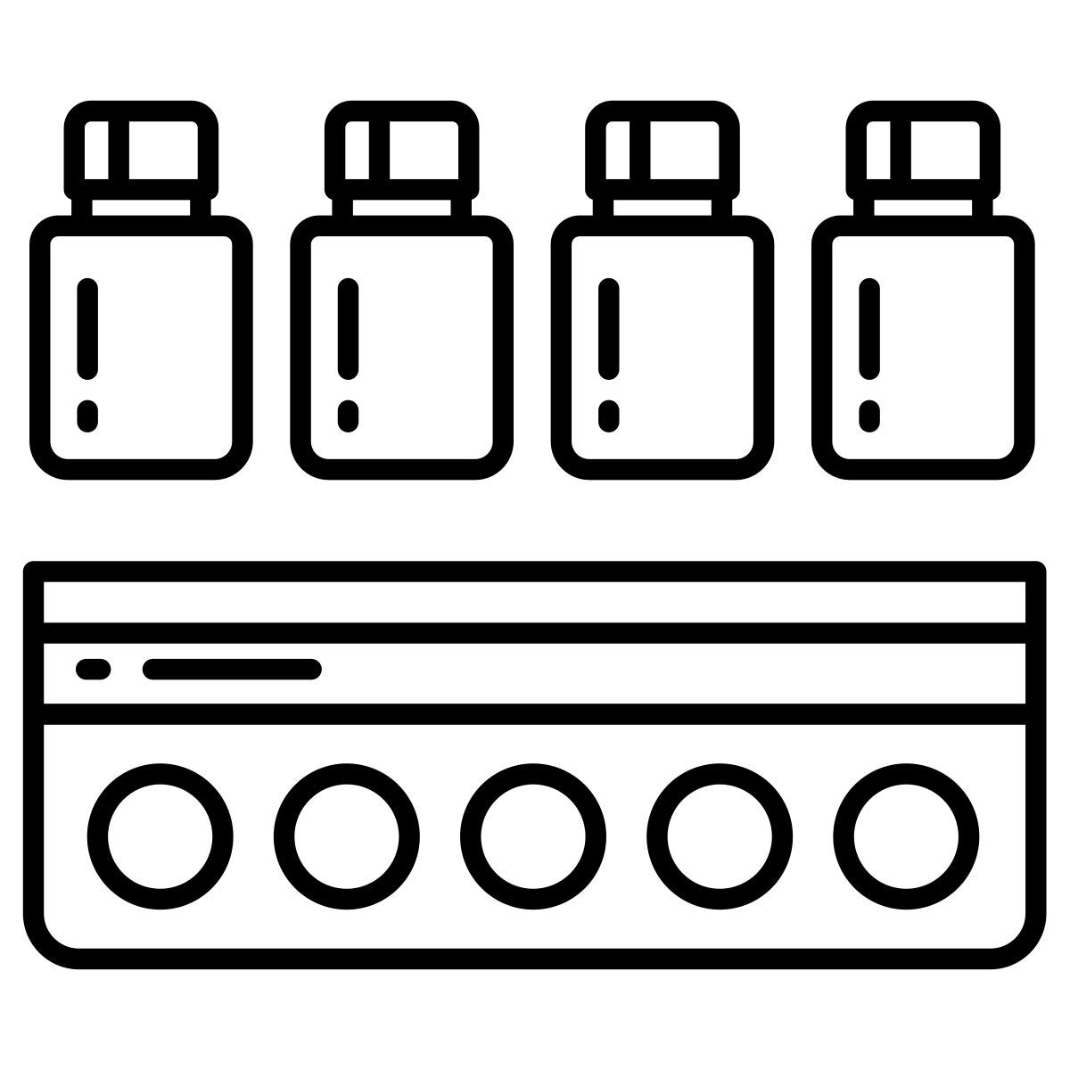paint bottles icon