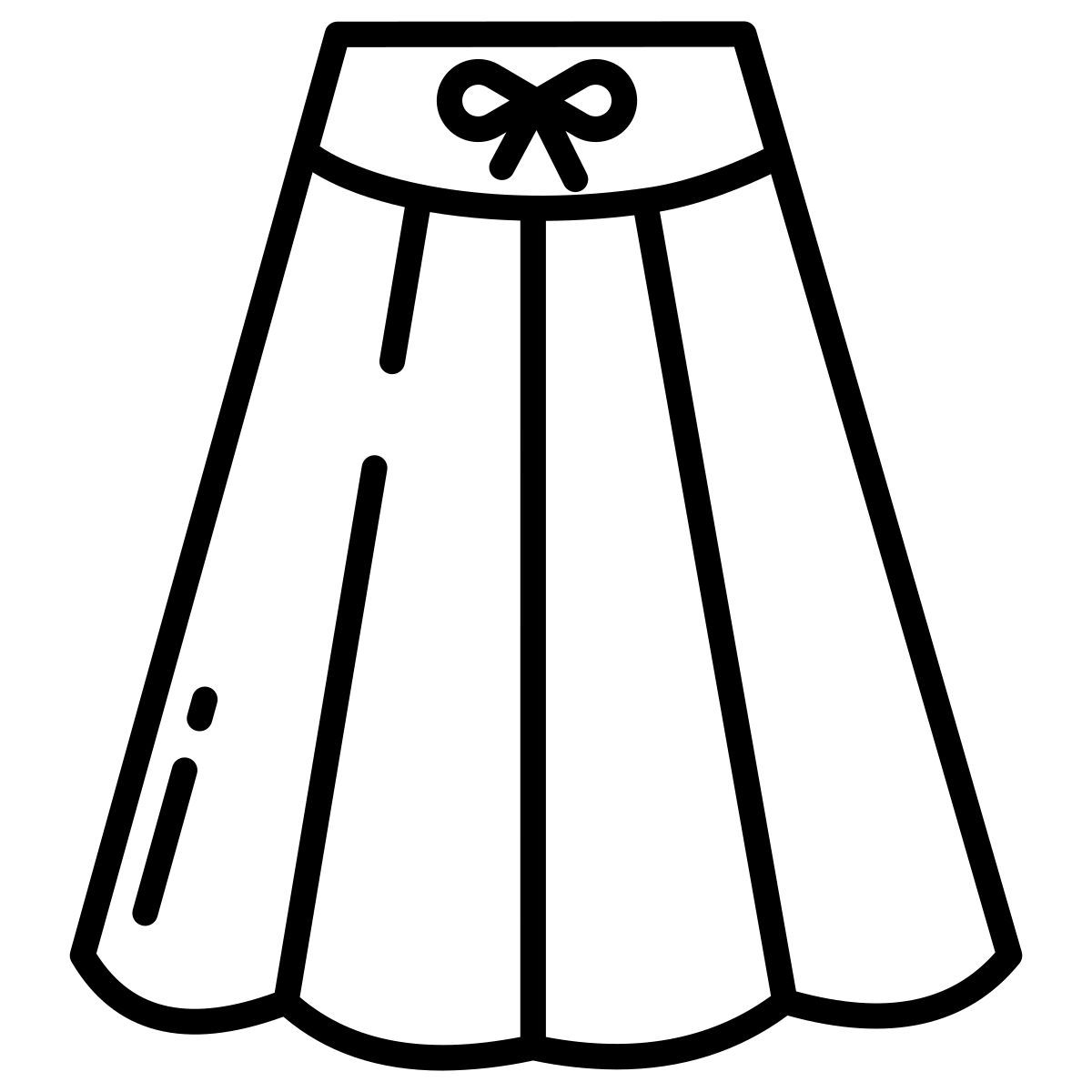 panelled skirt icon