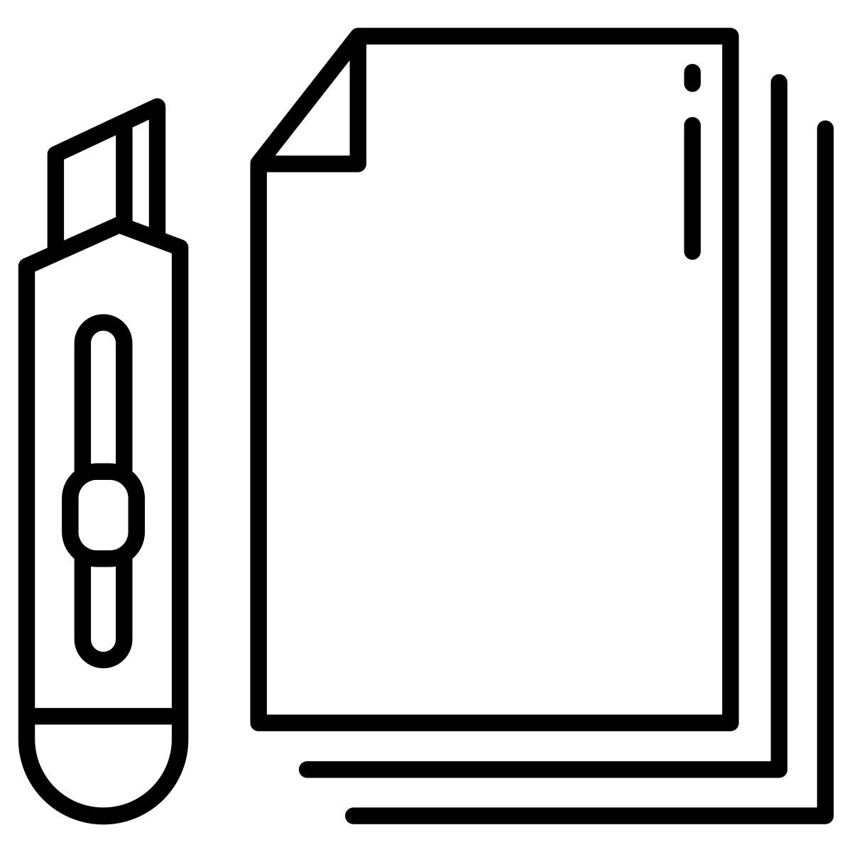 paper knife icon