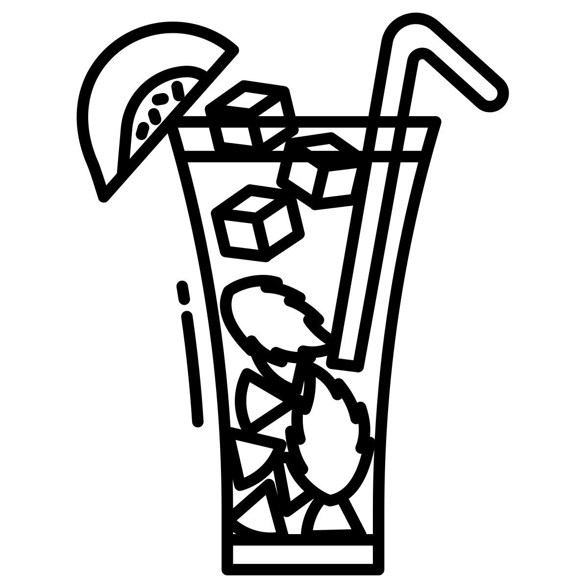 peach basil iced tea icon