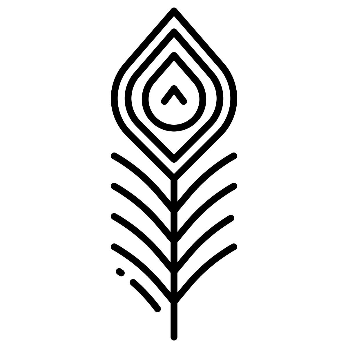 peacock feather icon