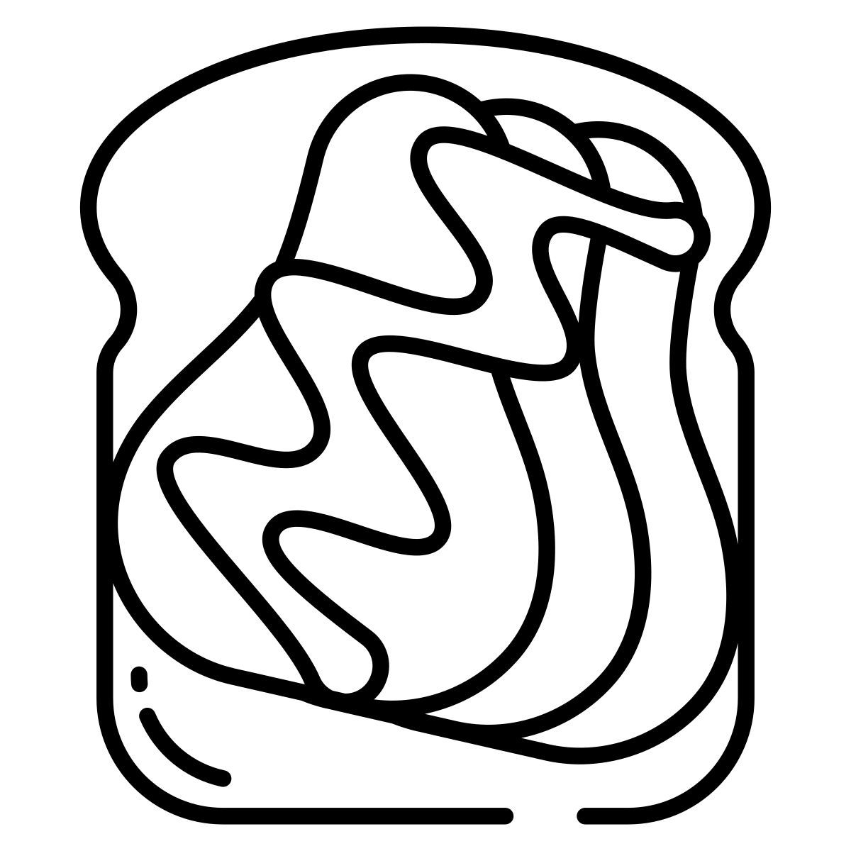 tostada de pera con miel icon