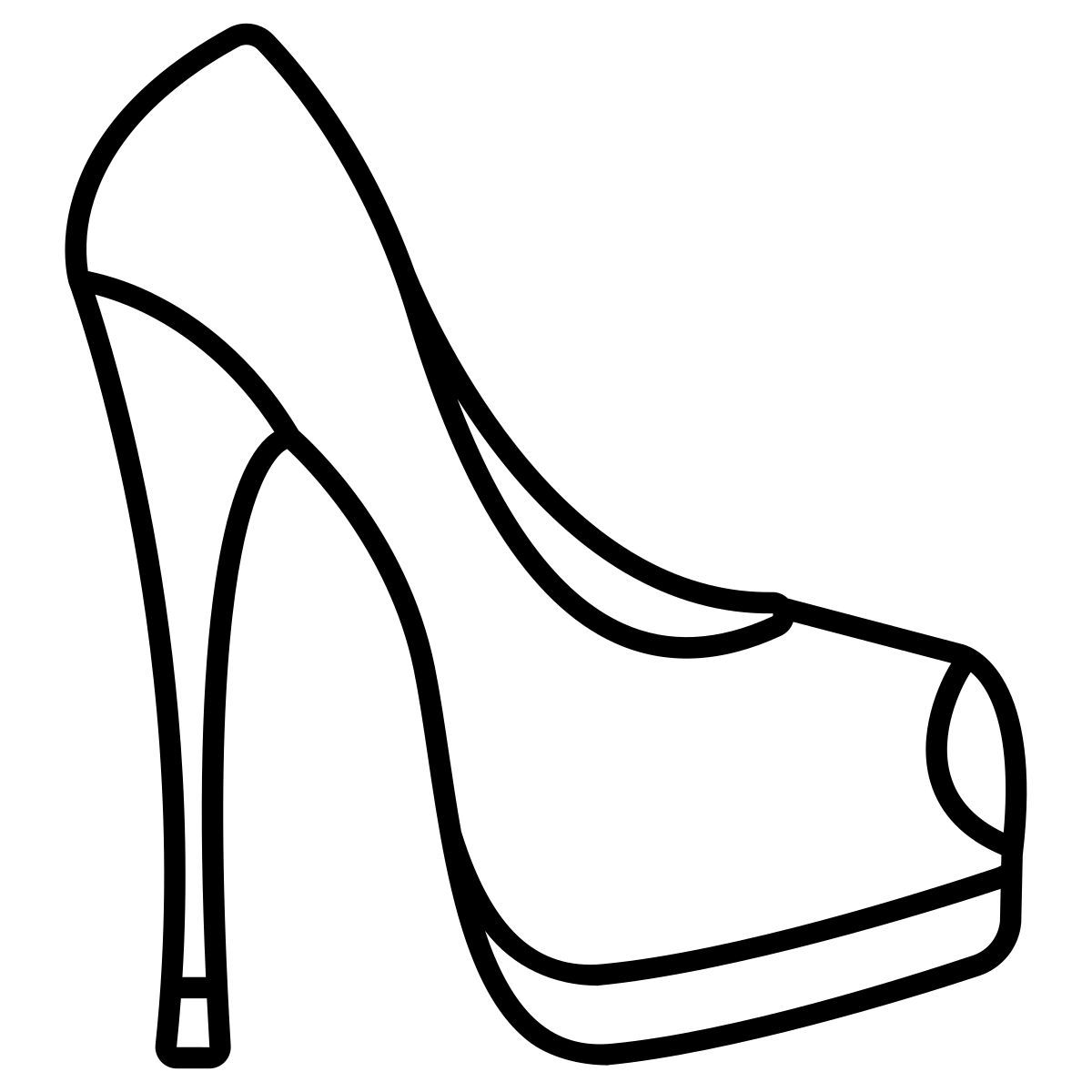peep toe shoe icon