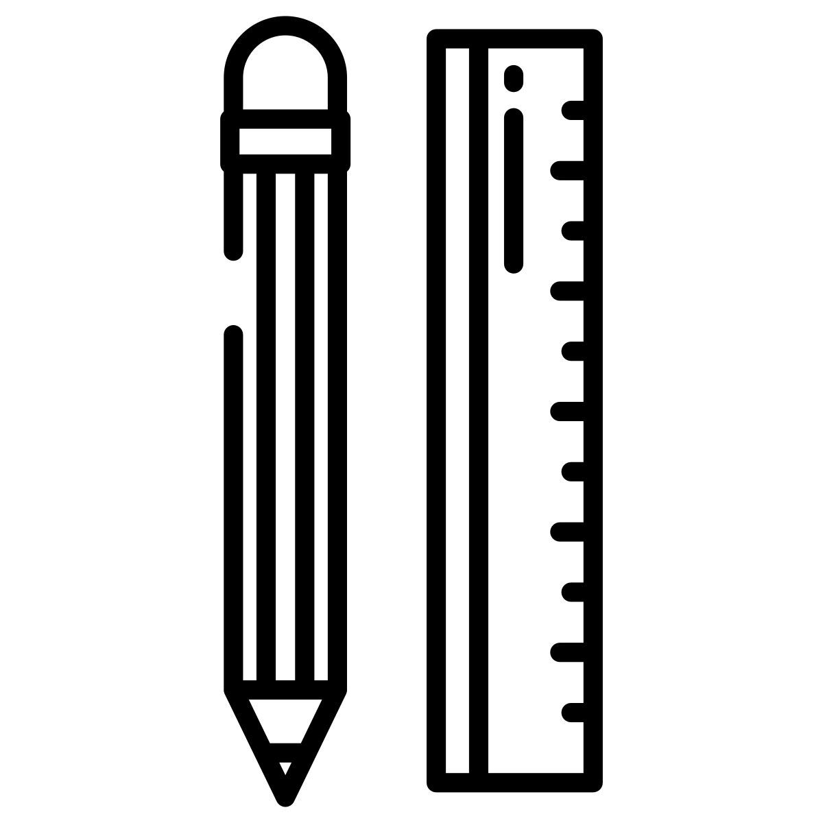 pencil and ruler icon
