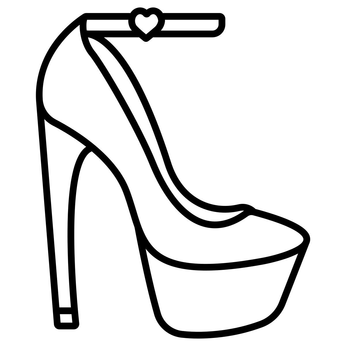pump with ankle strap icon
