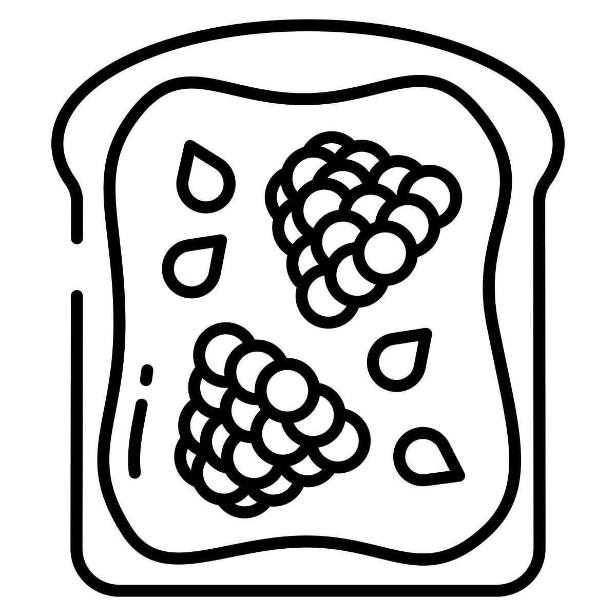 raspberry toast icon
