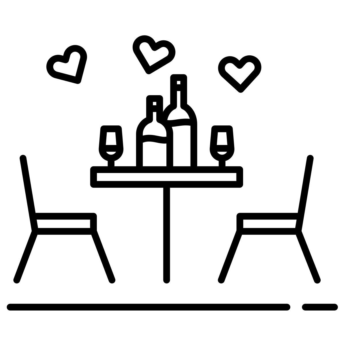 romantic dinner icon