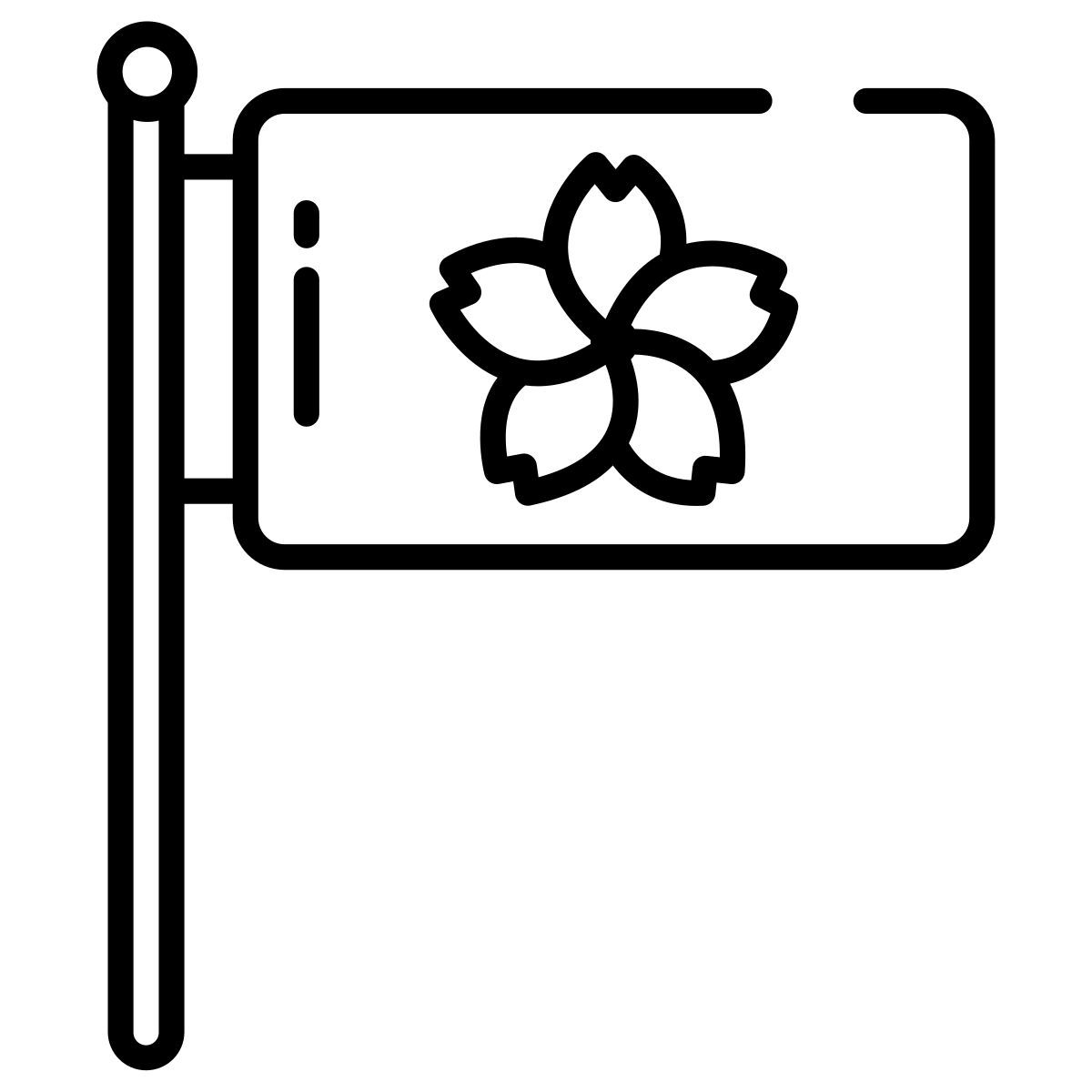 sakura festival flag icon