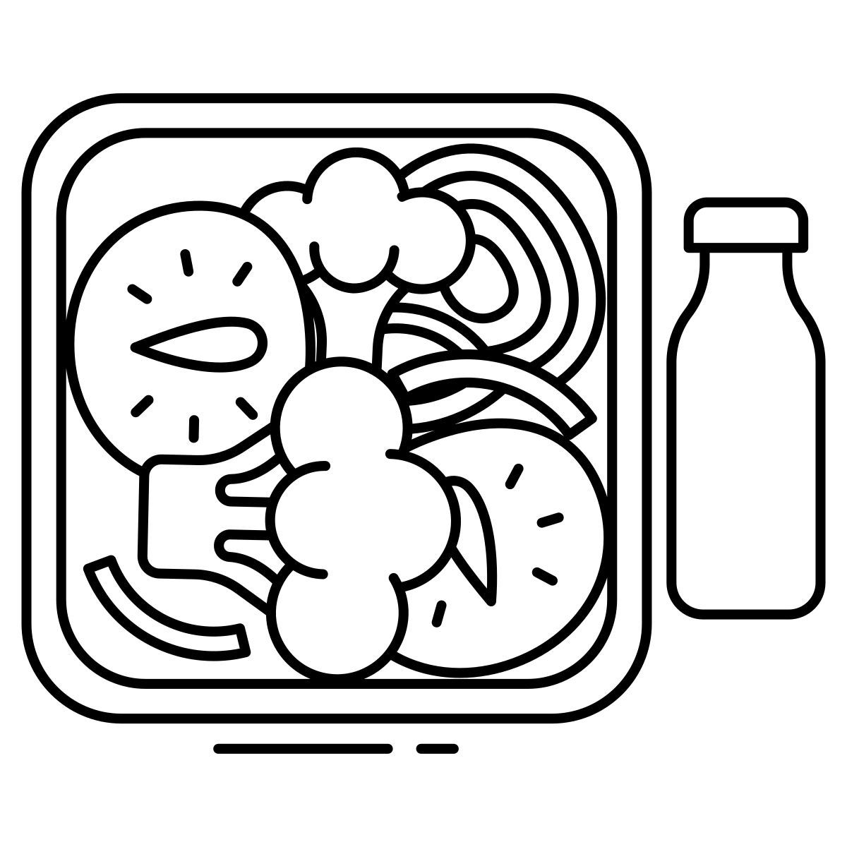salad and juice icon