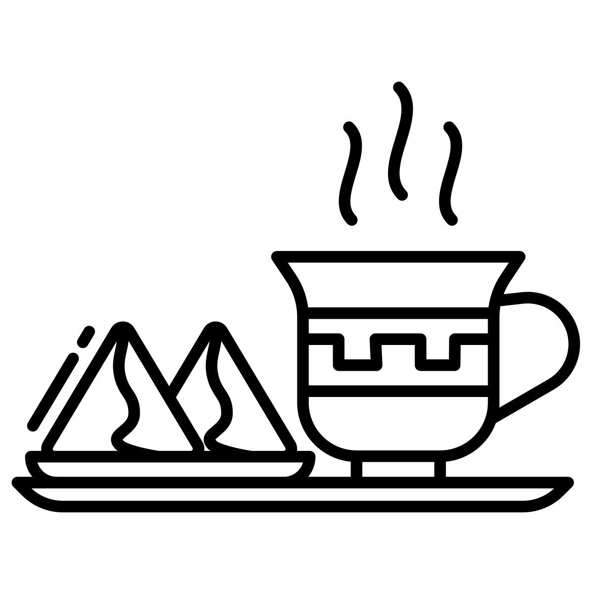 samosa and tea icon