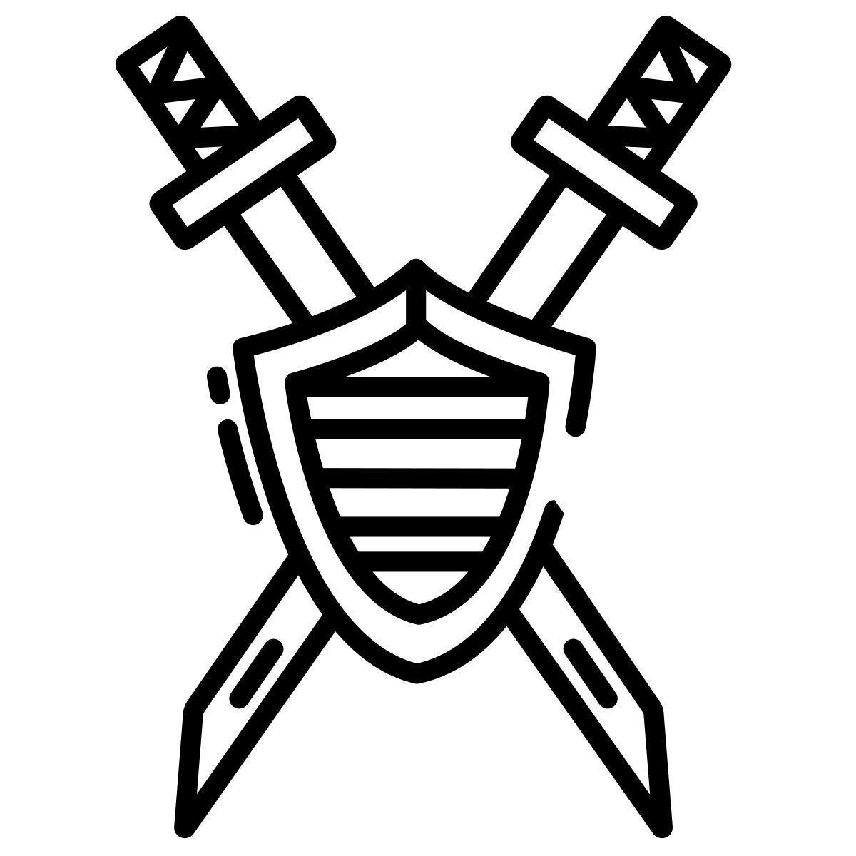 samurai sword and shield icon