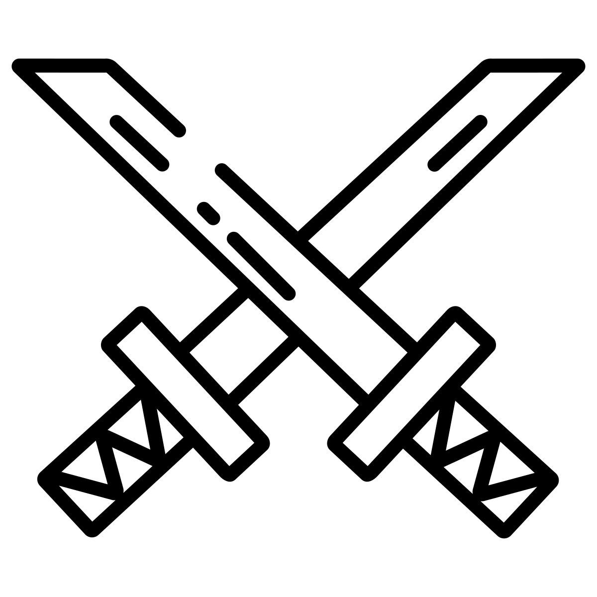 samurai sword crossed icon