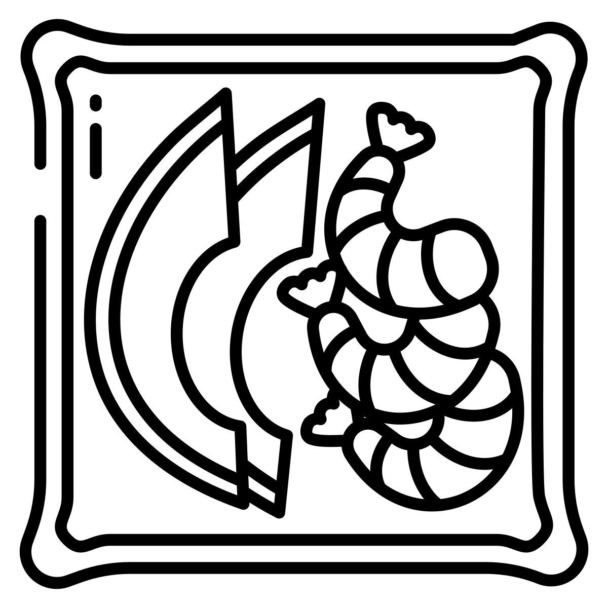 shrimp and avocado toast icon
