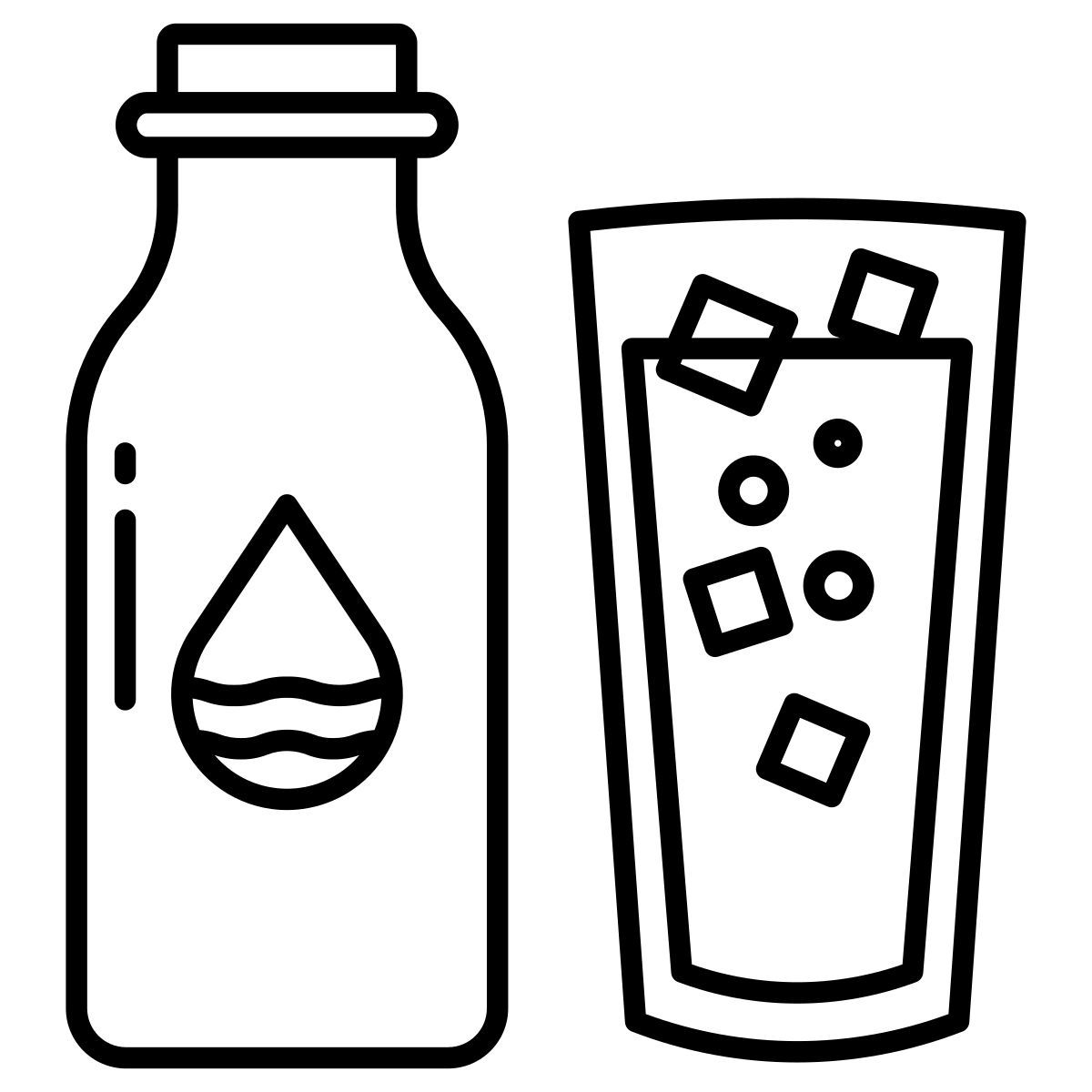 soft drink and water icon
