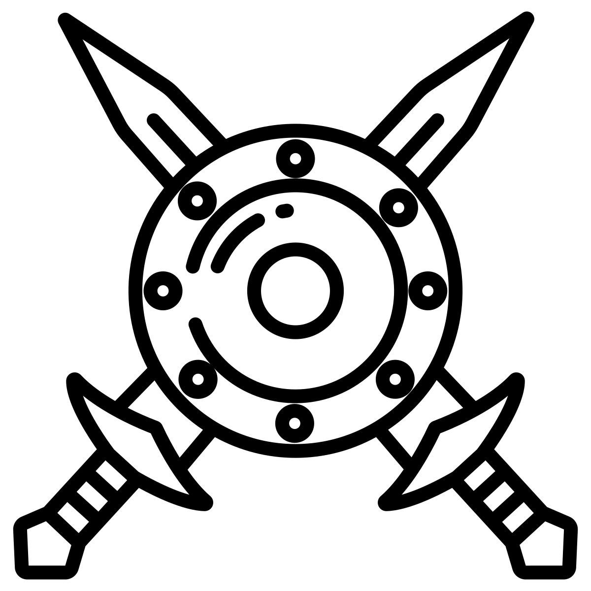 soldier shield and swords icon
