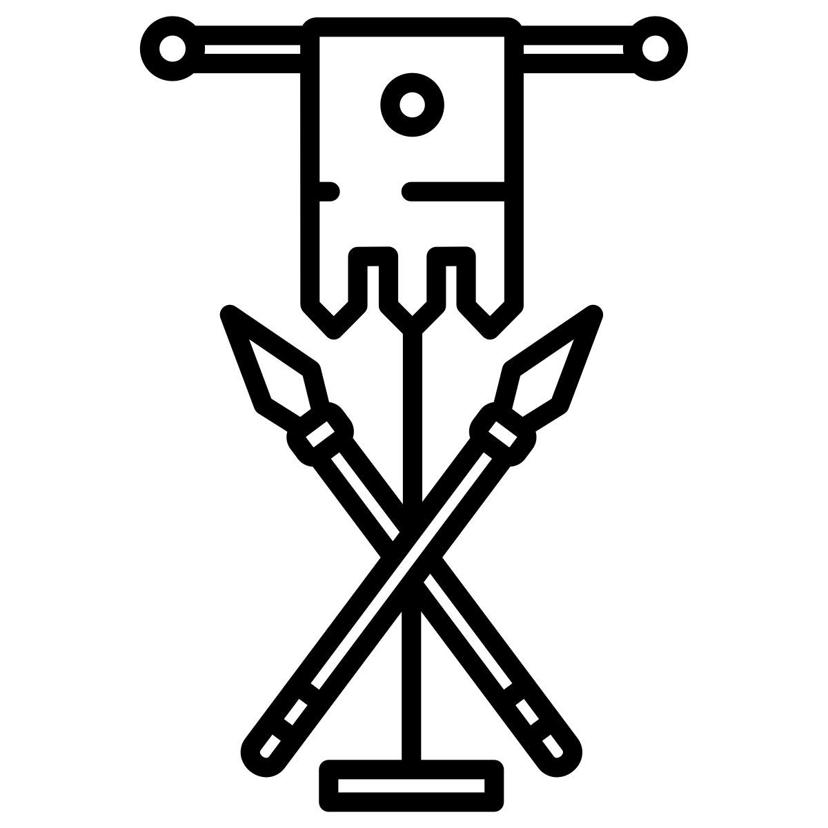 spear and flag icon