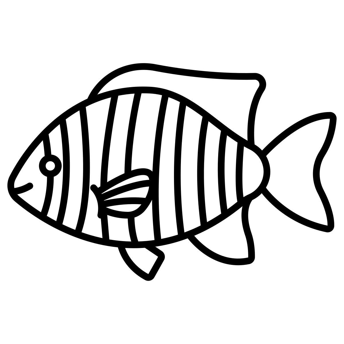 striped beak fish icon