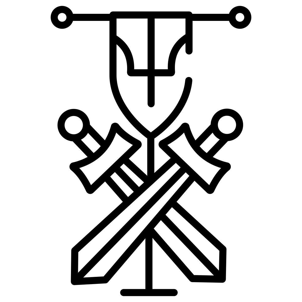 épée et drapeau icon