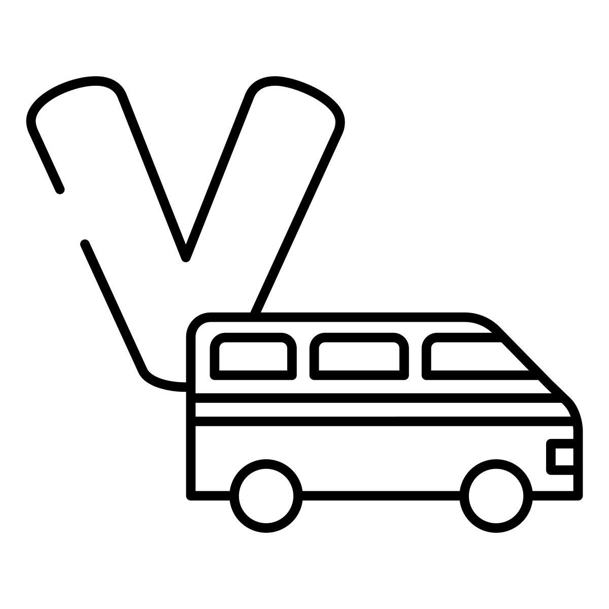v icon