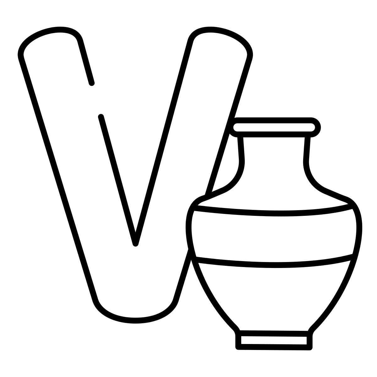 v icon