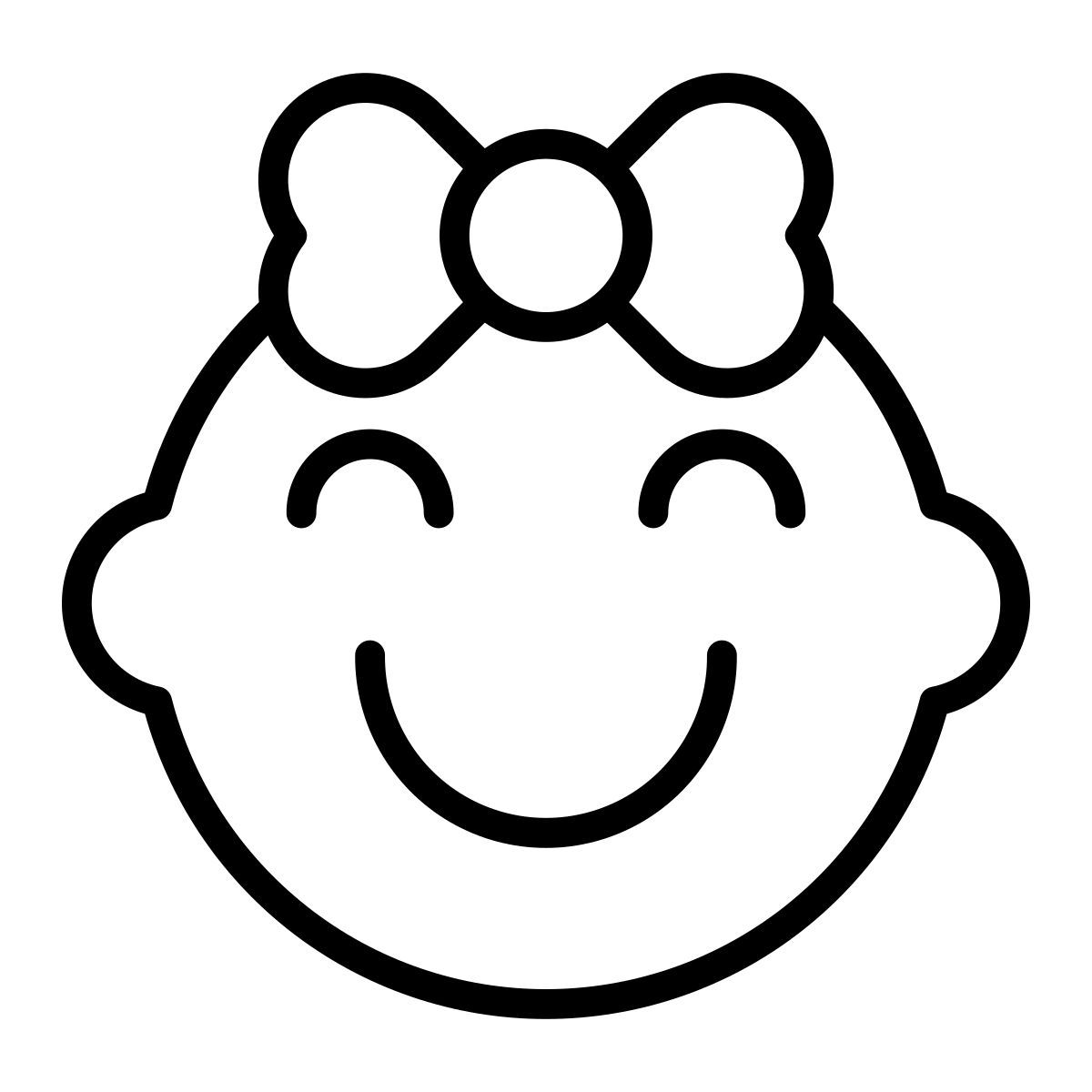 baby girl icon