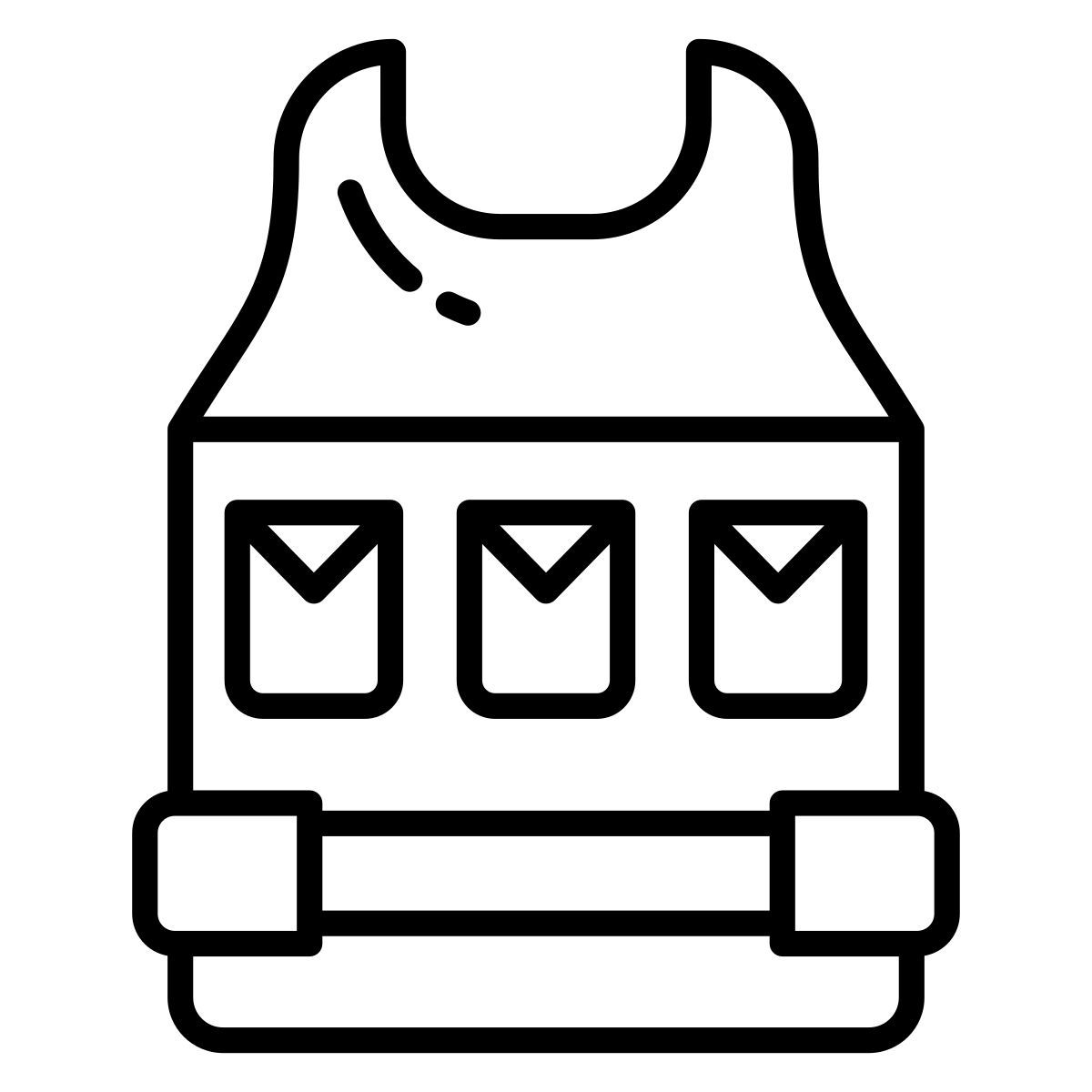 bulletproof vest icon