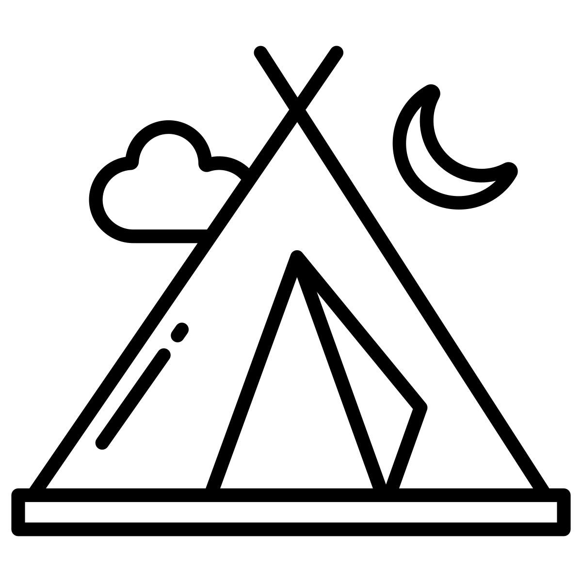camping tent icon