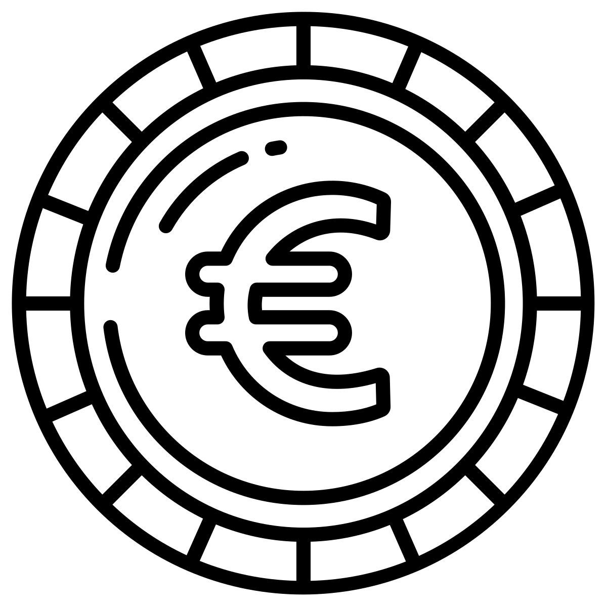 euro coin icon