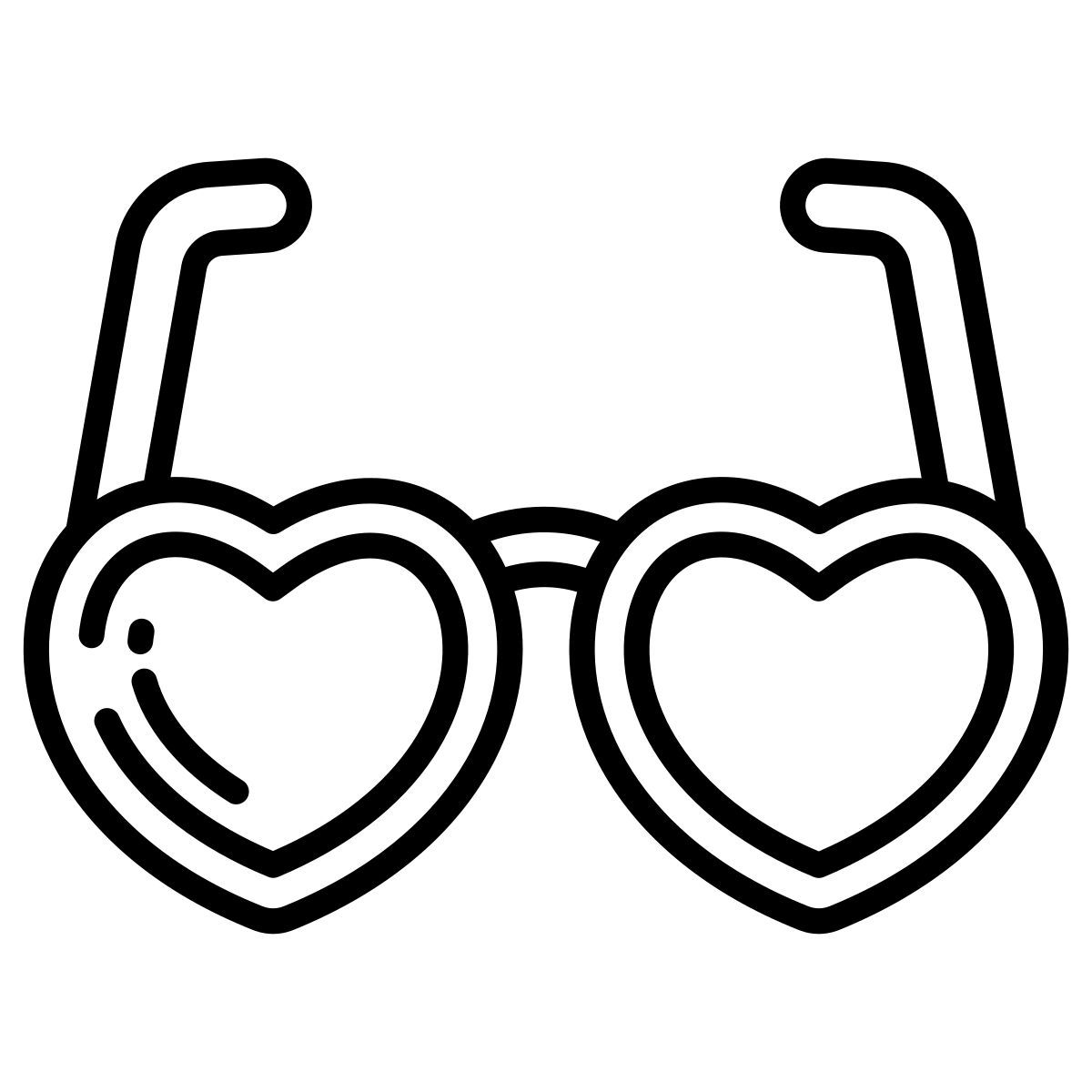 heart glasses icon