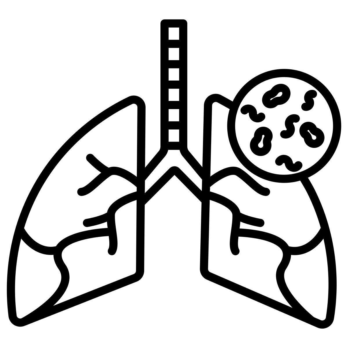 infected lungs icon