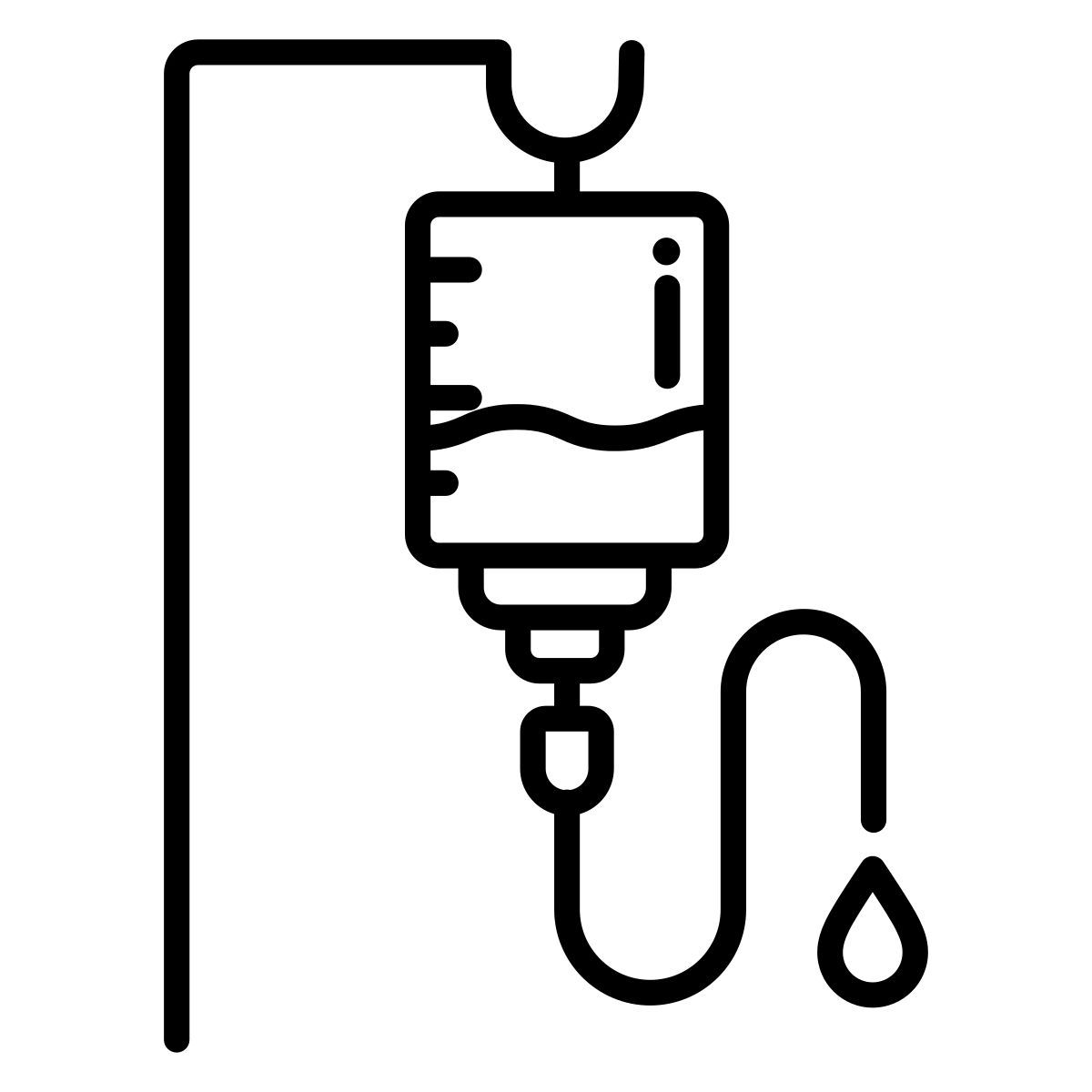intravenous saline drip icon