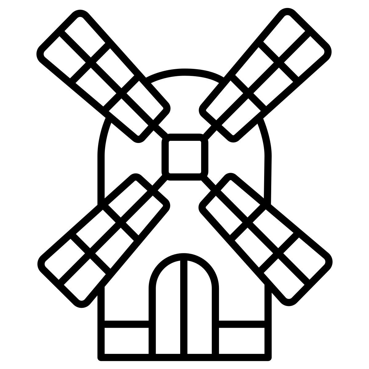 kinderdijk windmills icon