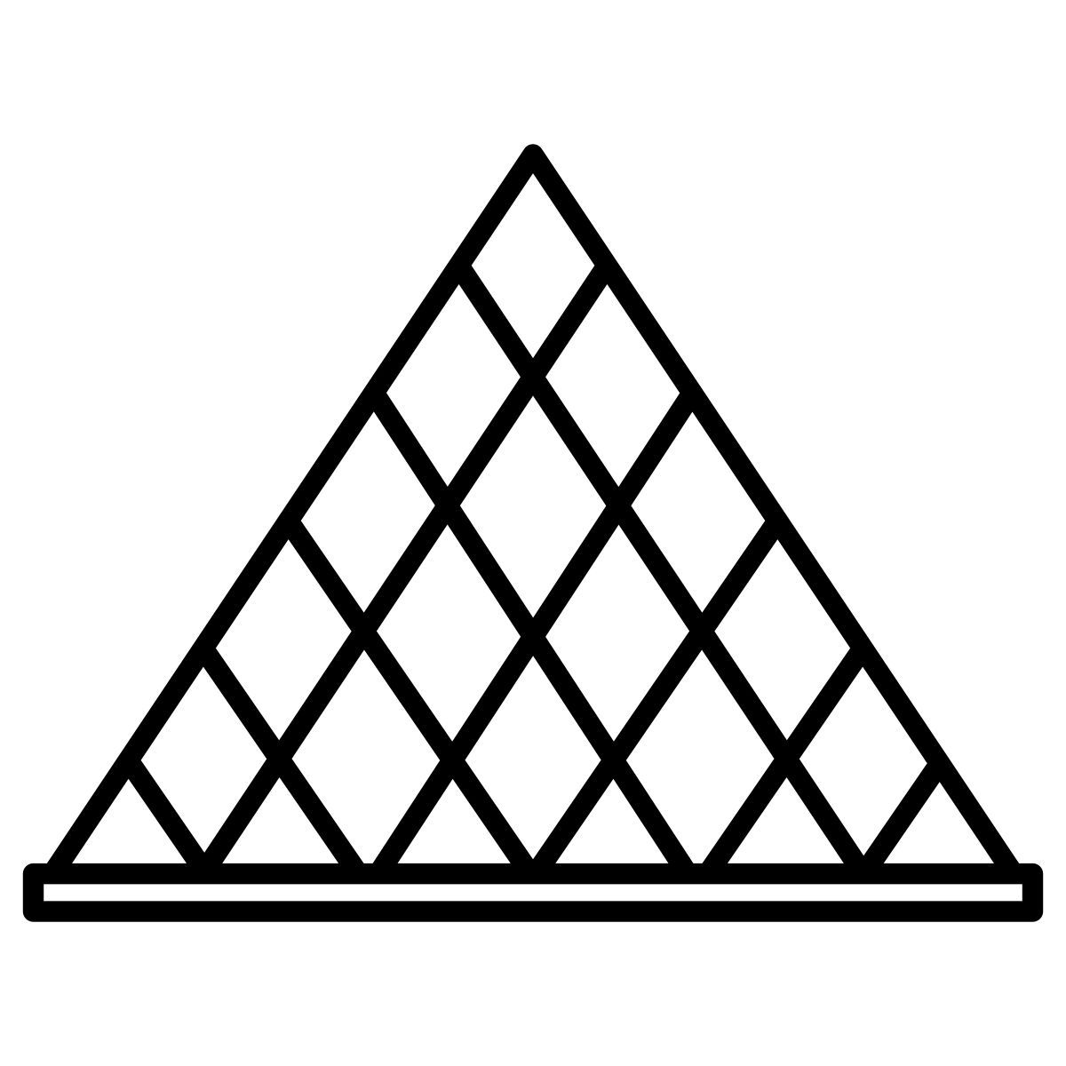 louvre pyramid icon