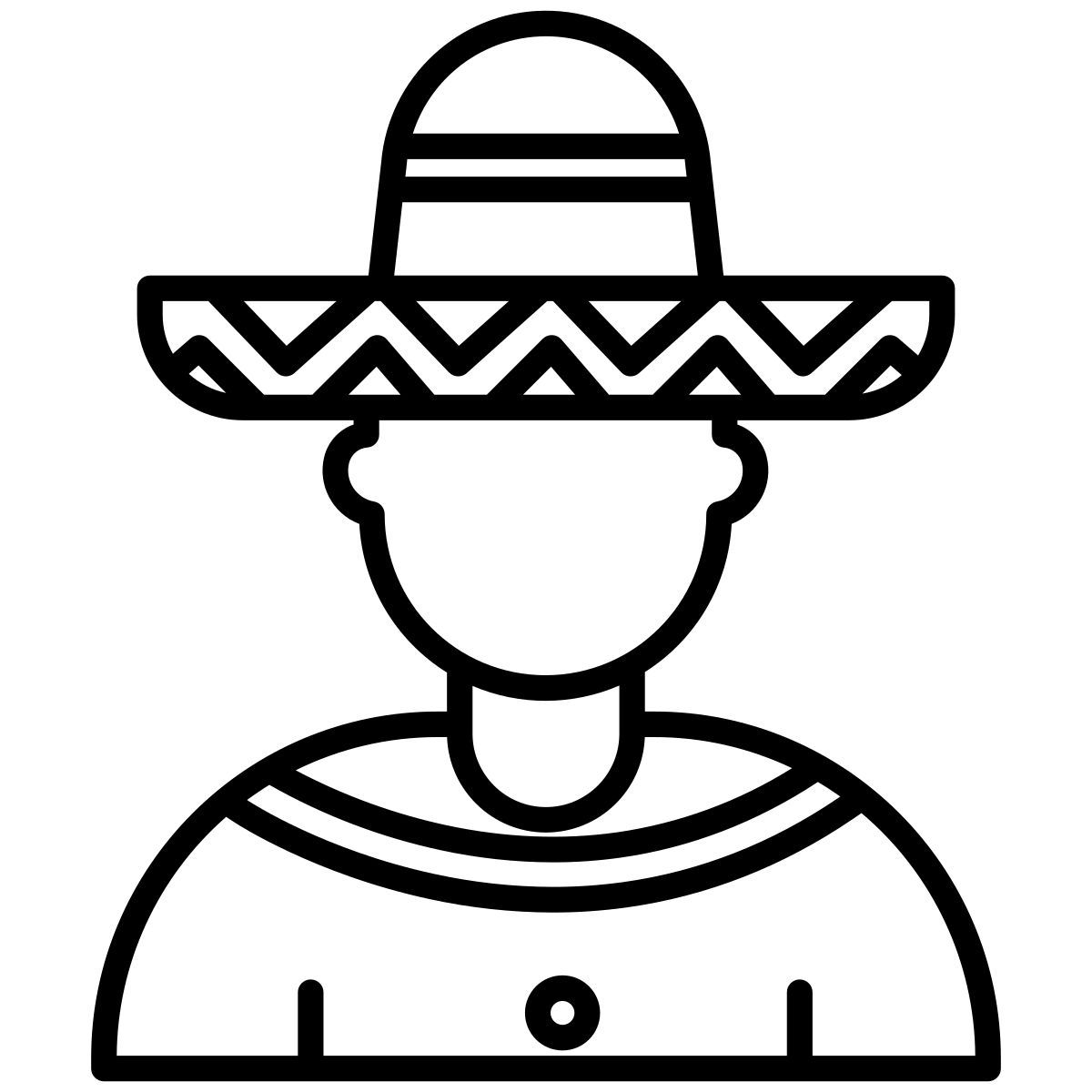 mexican man icon