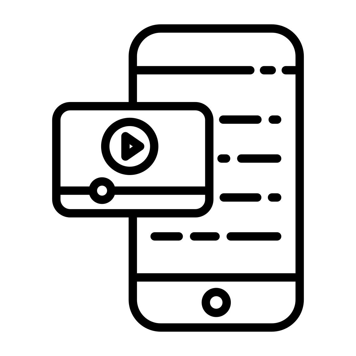 两个智能手机 icon