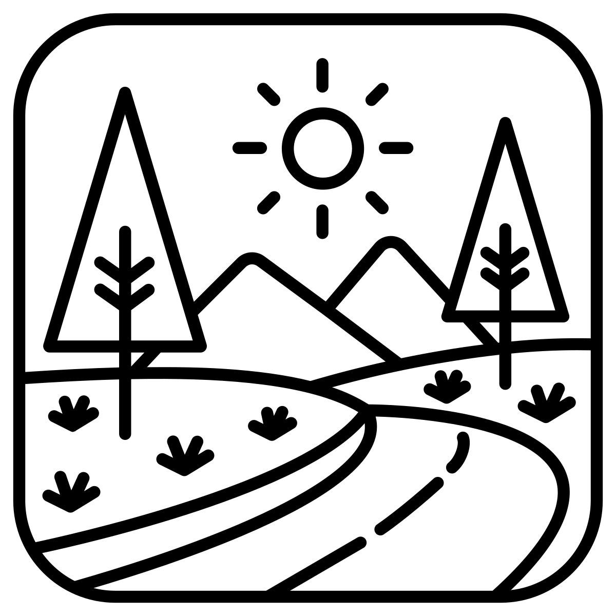 mountain road icon
