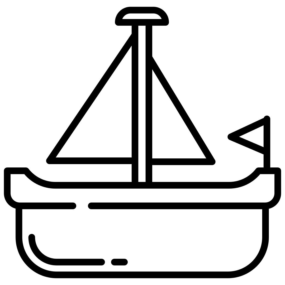 kleines segelschiff icon