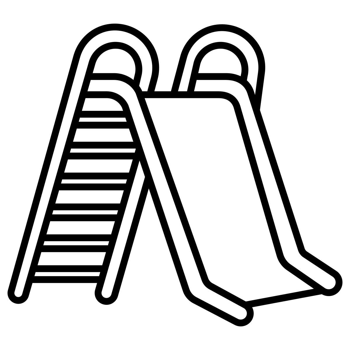zona de juegos con toboganes icon