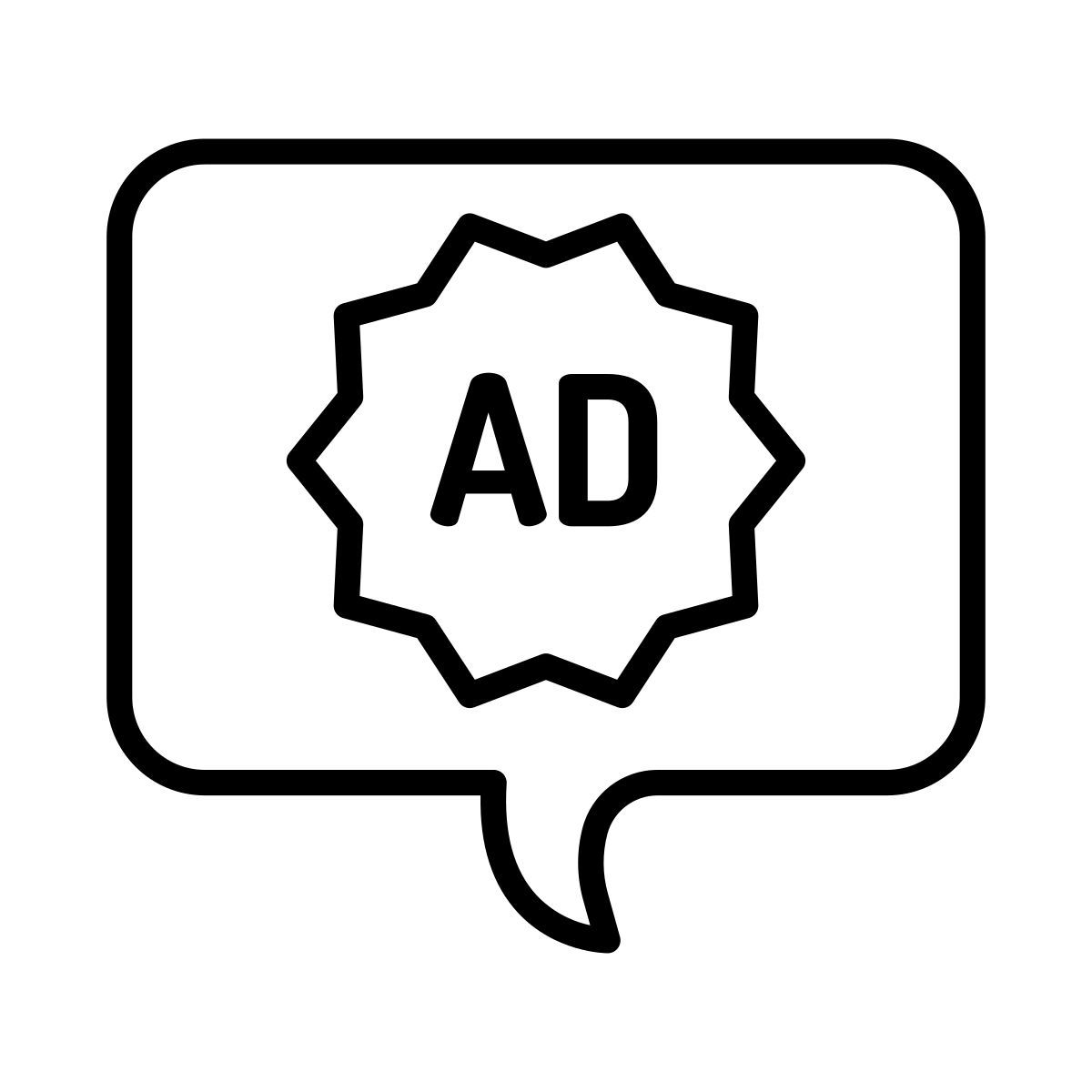 annuncio di testo icon