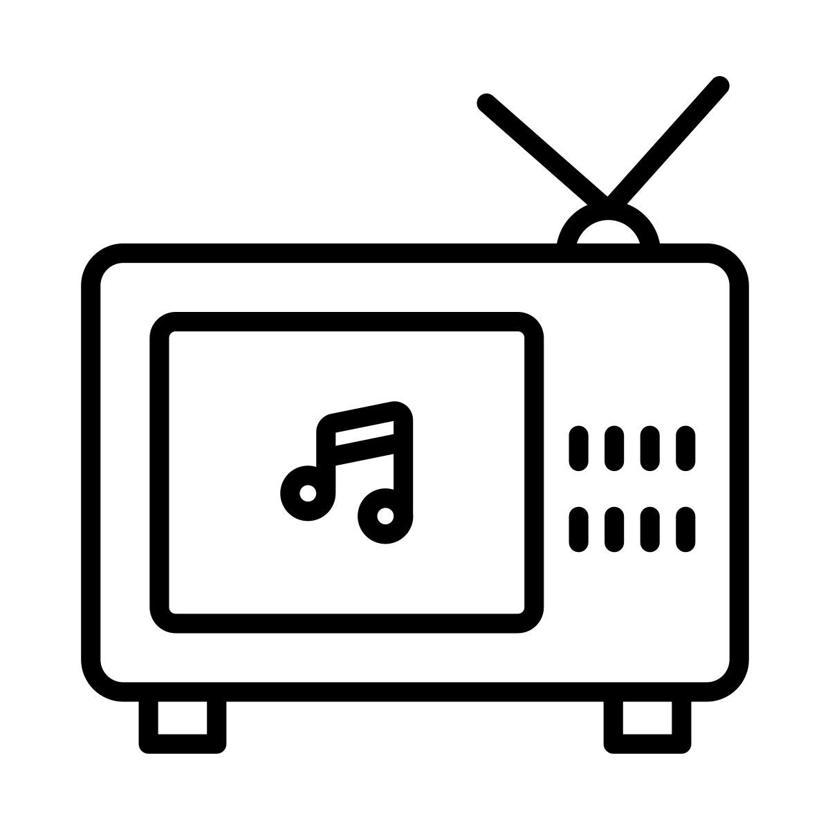 retro tv musik icon
