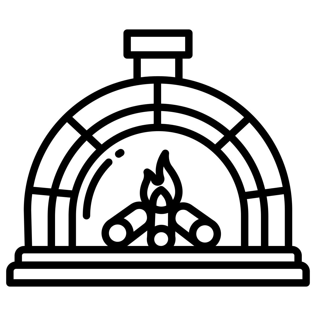 wood fired oven icon