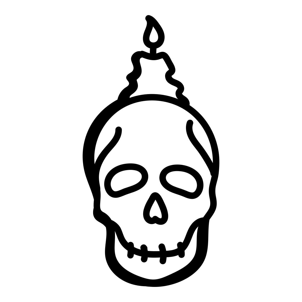 skull candle icon