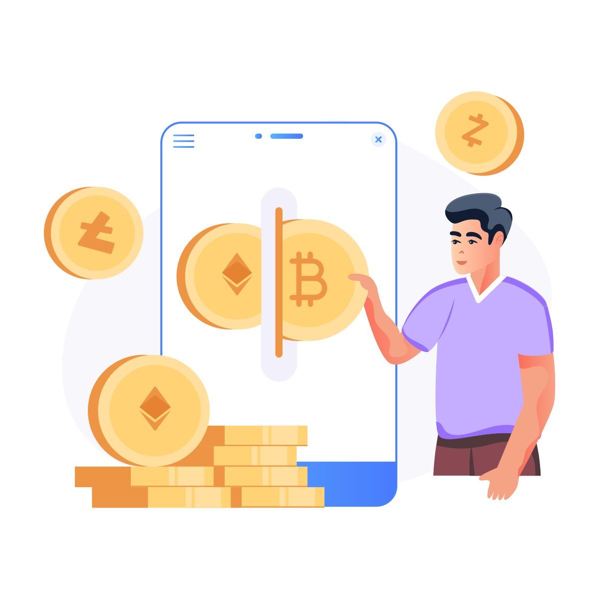 crypto conversion icon