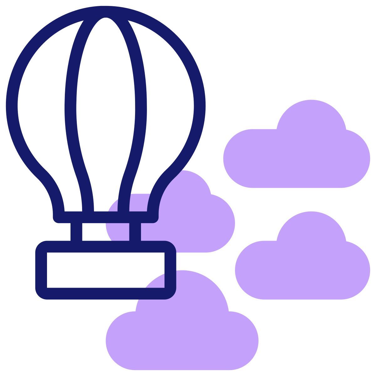 hot air balloon icon