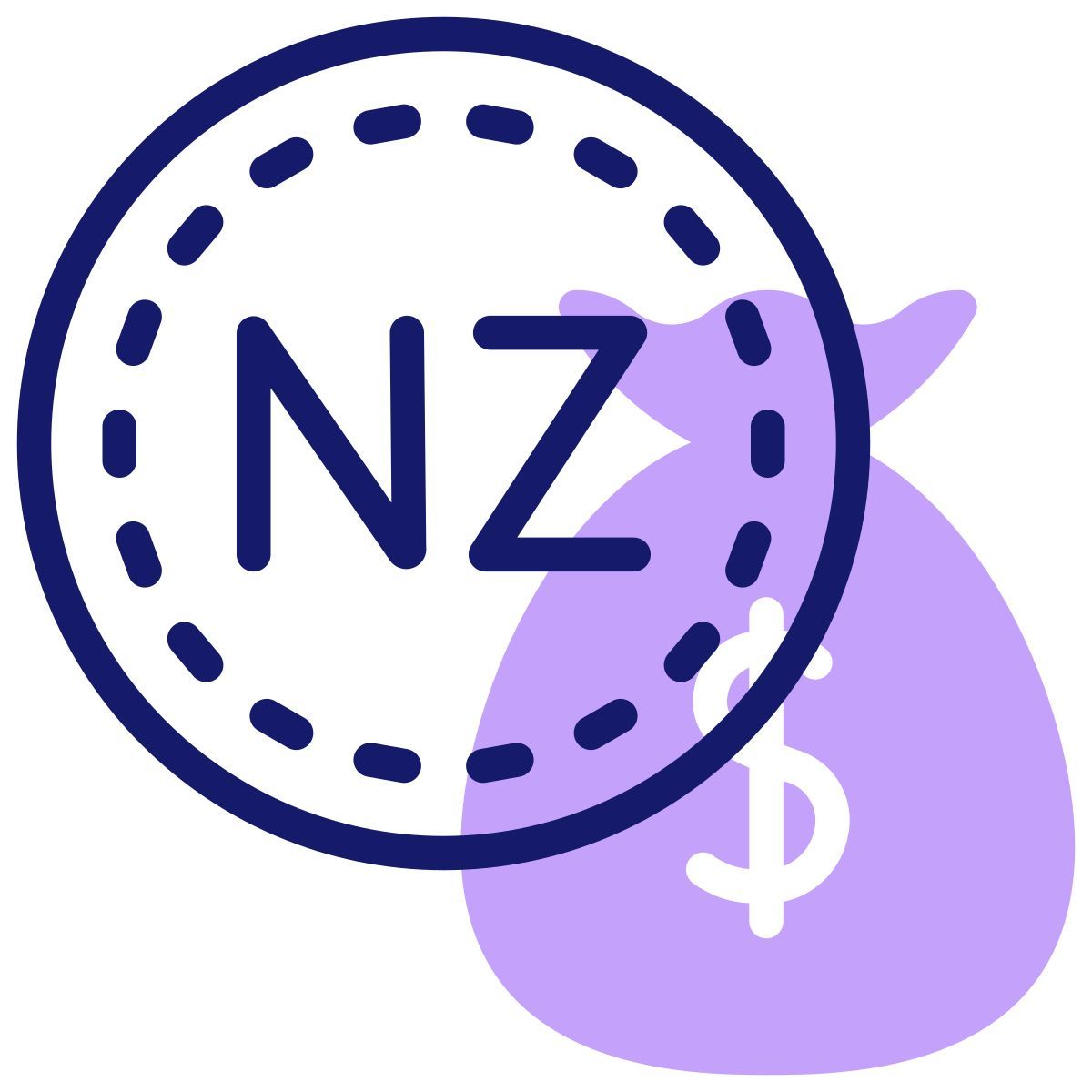 new zealand dollar icon