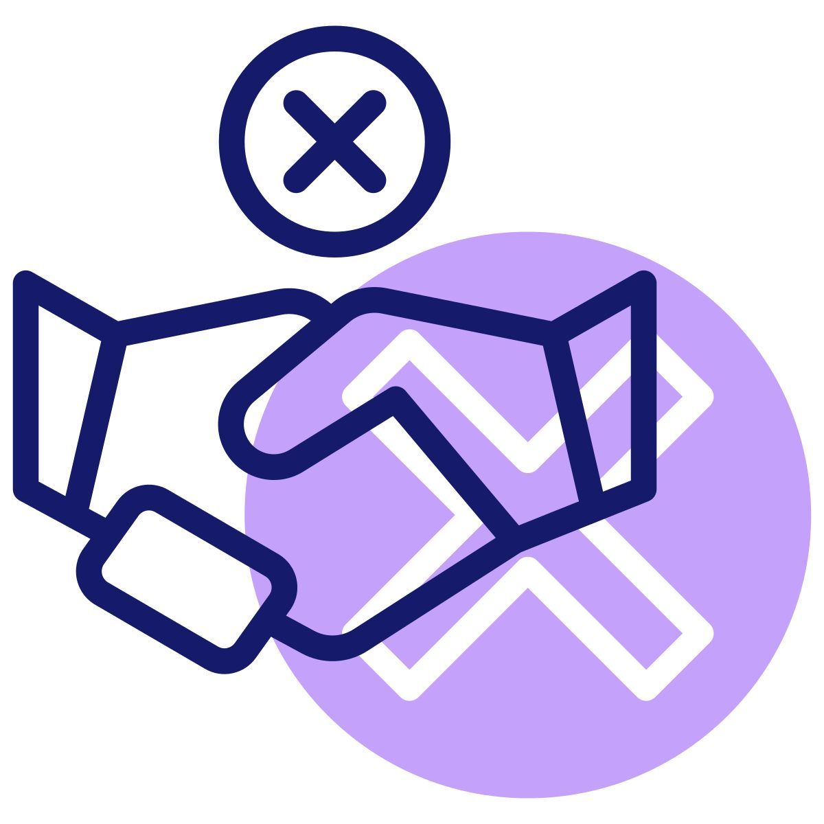no handshake icon