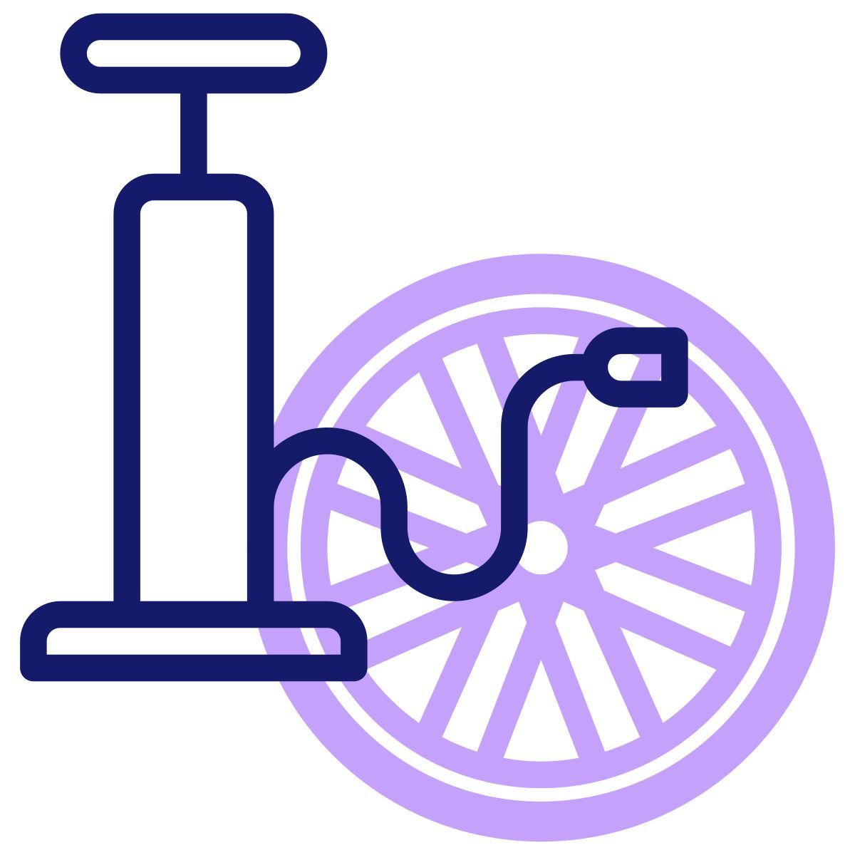 bicycle floor pump icon