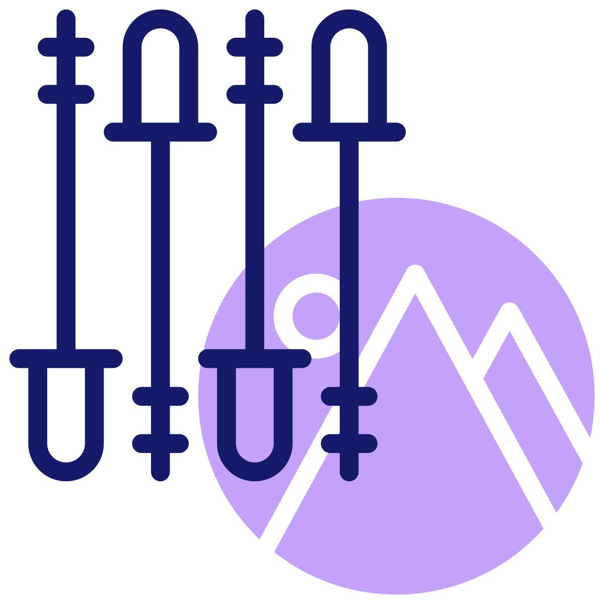 trekking pole icon