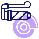 external brake-disc-motorcycle-safety-inipagistudio-lineal-color-inipagistudio icon
