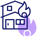 external burning-house-police-emergency-inipagistudio-lineal-color-inipagistudio icon